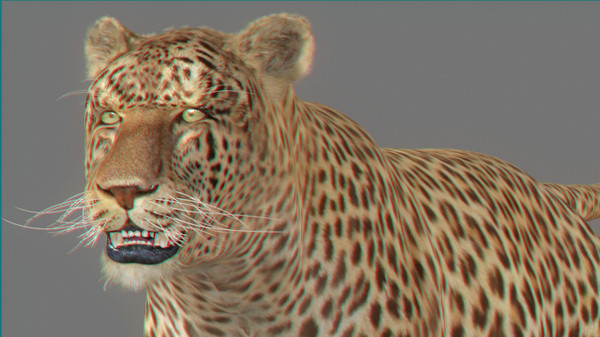 3d cat feline leopard - Leopard by NONECG