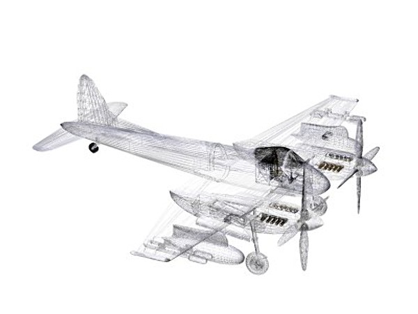 hornet haviland fighters 3d model - De Haviland Hornet F3 by pbratt