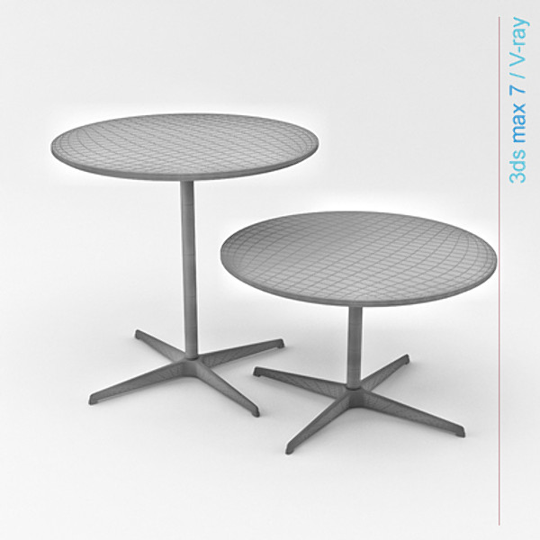 arne jacobsen tables base max - circular table 4 star pedestal base ( 2 tables )... by Lajhar 