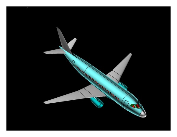 3d sukhoi regional jet model - Sukhoi SS-100-95 Regional Jet by RodgerSaintJohn