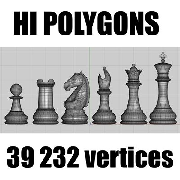 free 3ds model chess - chess by Andrzej Pluciennik