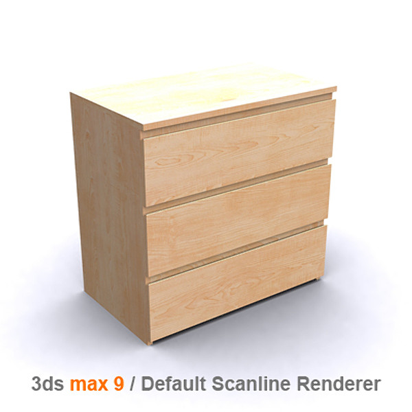 bed ikea malm furnitures 3d max - Malm 8 piece furniture set by lajhar