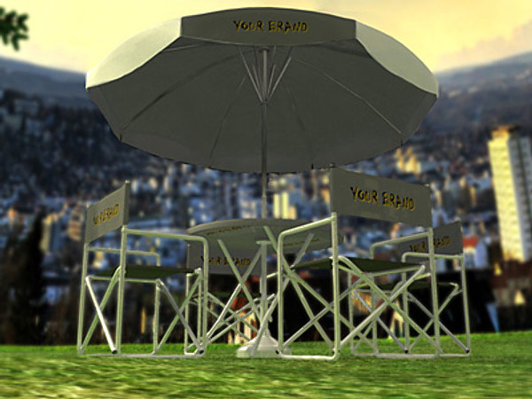 set chairs table 3d model - garden set... by hcaprara