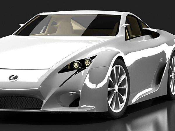 lexus lf-a concept 3d model - Lexus LF-A concept by fabelar