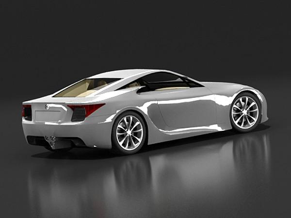 lexus lf-a concept 3d model - Lexus LF-A concept by fabelar