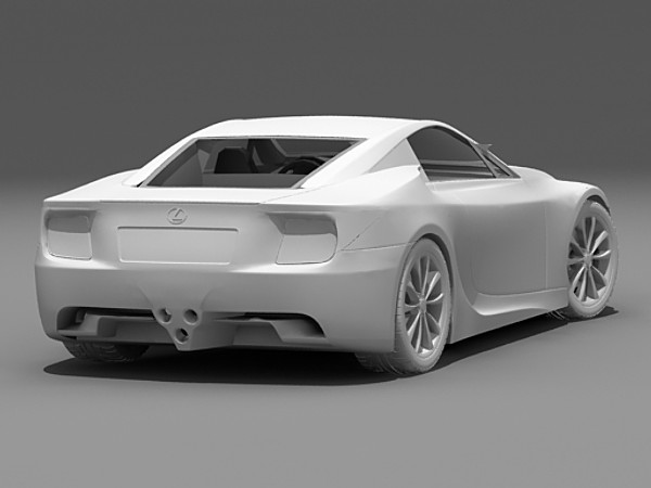 lexus lf-a concept 3d model - Lexus LF-A concept by fabelar
