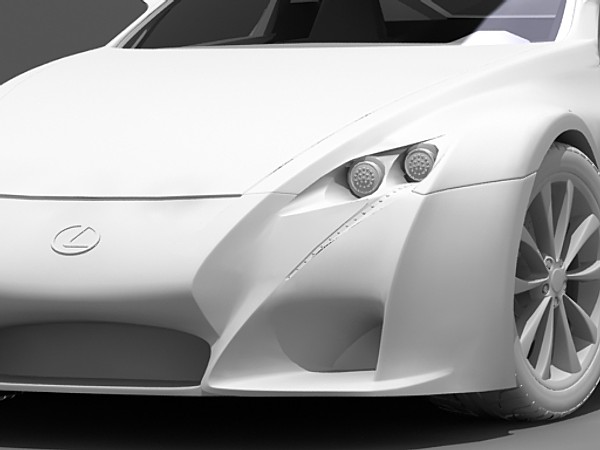 lexus lf-a concept 3d model - Lexus LF-A concept by fabelar