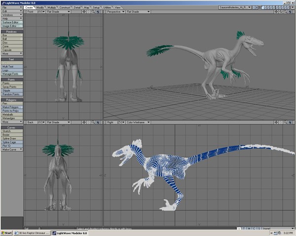 raptor dinosaur lwo - Raptor_Model.zip by 3dCreatures