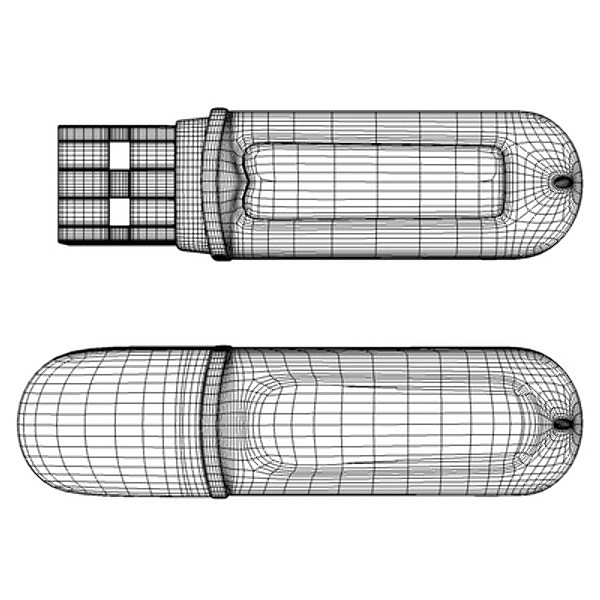 free usb flash drive - 3d model - USB Flash Drive - Transcend 4 GB by NesAn Studio