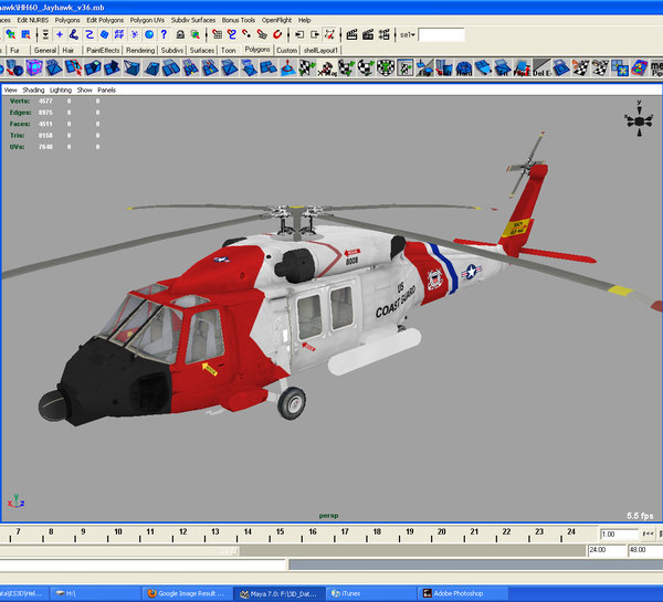 hh60j jayhawk 3d model - HH60J Jayhawk VRay... by ES3DStudios