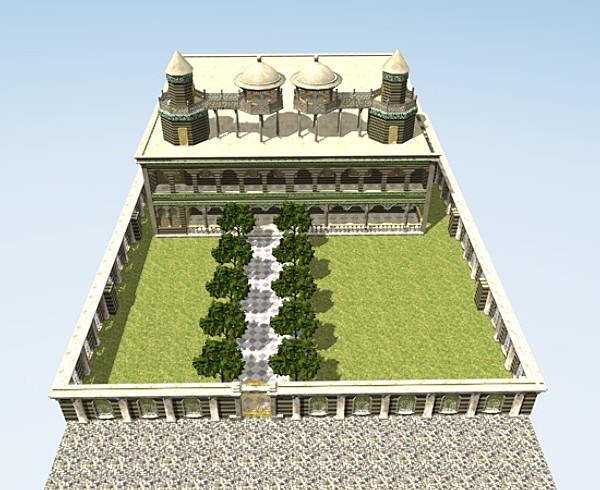 cinema4d palace building - Arab Palace by ERLHN