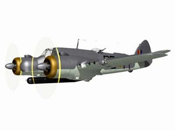 bristol beaufighter fighter tfx 3d max - Bristol Beaufighter TFX by pbratt