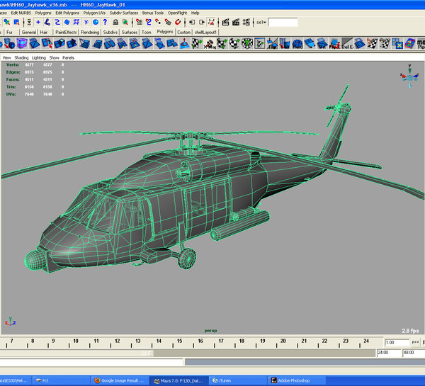 hh60j jayhawk 3d model - HH60J Jayhawk VRay... by ES3DStudios