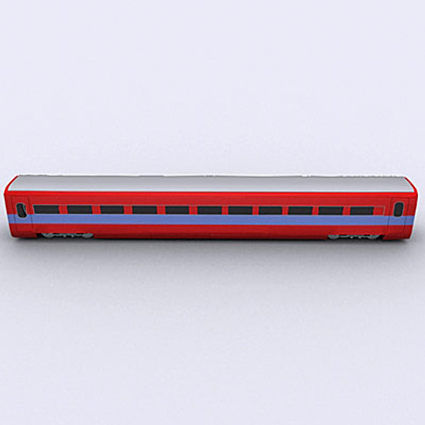 wagon passanger 3d model - Passanger wagon by QLEE