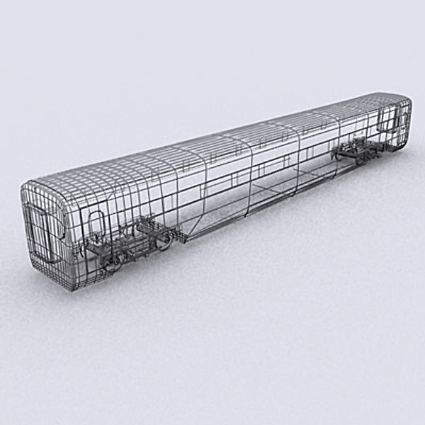 wagon passanger 3d model - Passanger wagon by QLEE