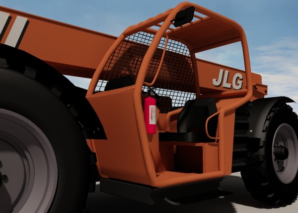 3ds max lull 644e-42 telehandler forklift - Lull 644E-42 Telehandler Forklift & Asphalt Roller Compactor 2 Model Set by Imagetek3D