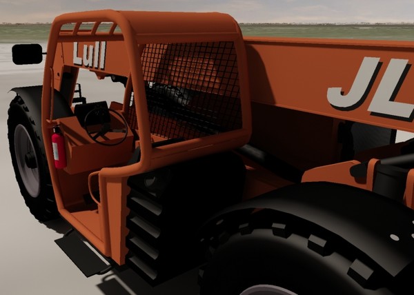 3ds max lull 644e-42 telehandler forklift - Lull 644E-42 Telehandler Forklift & Asphalt Roller Compactor 2 Model Set by Imagetek3D