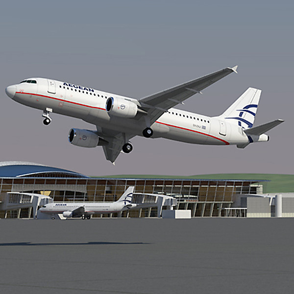 airbus a320 europe airlines 3d model - Airbus A320 Collection. Eight Europe Airlines 1 by ArqArt3D