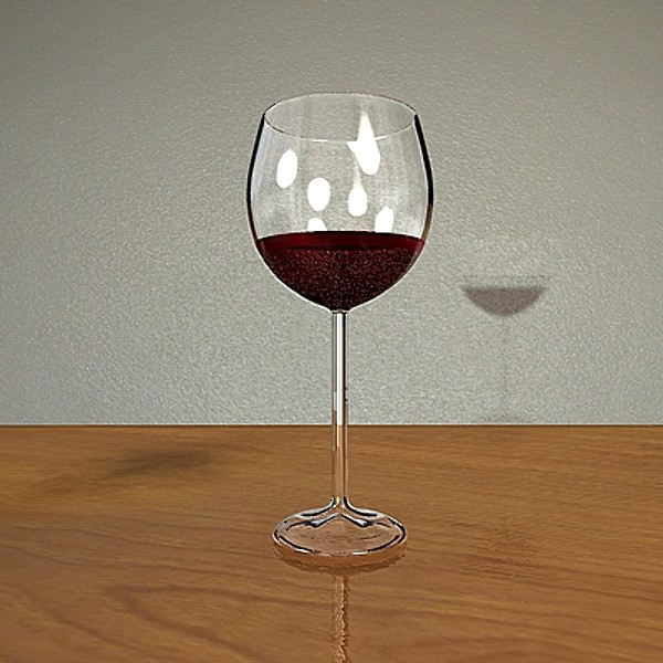 red wine glass liquid c4d - Red Wine Glass by Whong