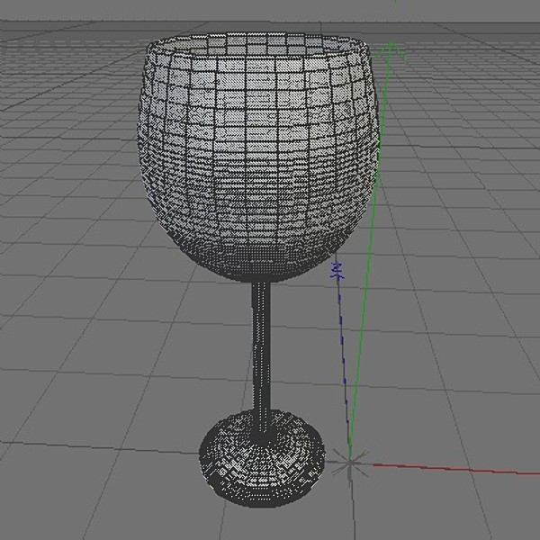 red wine glass liquid c4d - Red Wine Glass by Whong