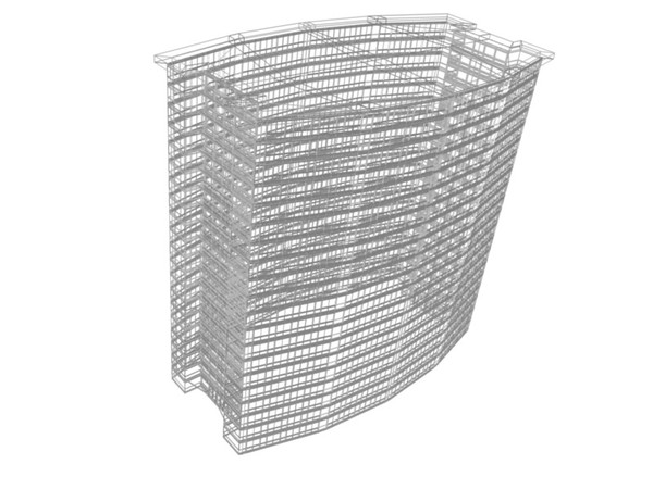 3d model modern office apartment tower building - modern office / apartment tower by gman_3d
