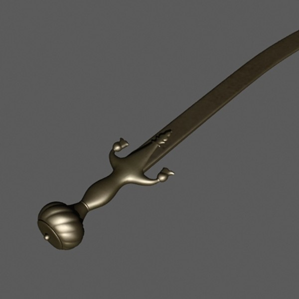mughal scimitar 3d model - Mughal Scimitar by mostlysquare