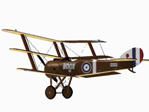 sopwith triplane fighter 3d 3ds - Sopwith Triplane by pbratt