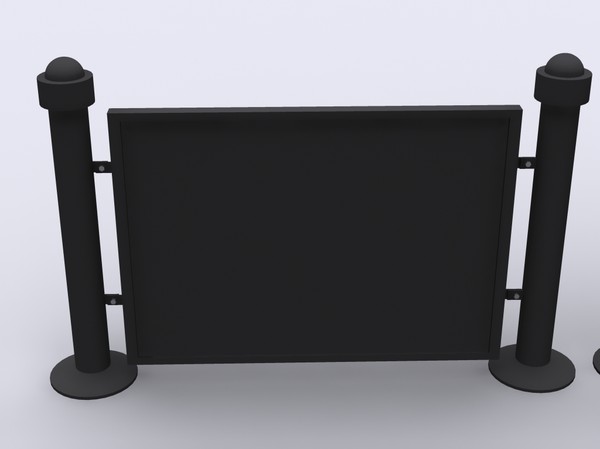 pedestrian barrier 3d model - Pedestrian barrier by file404