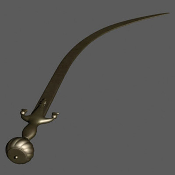 mughal scimitar 3d model - Mughal Scimitar by mostlysquare