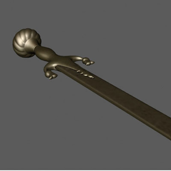 mughal scimitar 3d model - Mughal Scimitar by mostlysquare
