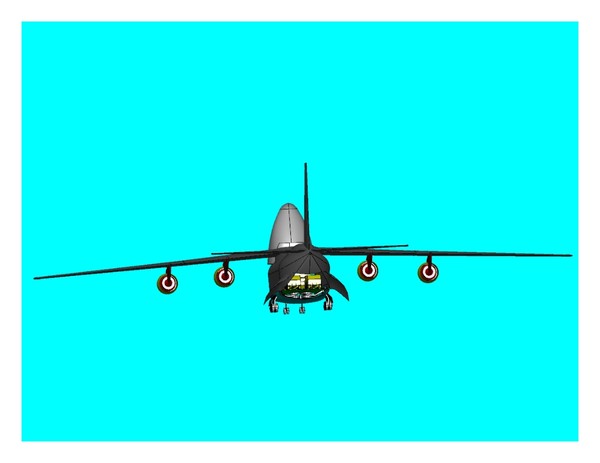 3d antonov an-124 cargo aircraft - AN-124.dwg or .dxf (zip) by RodgerSaintJohn
