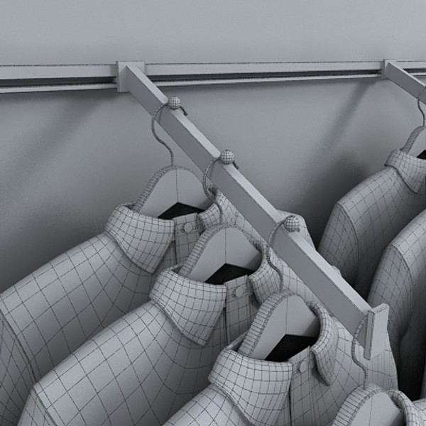 polo shirt wall display 3d model - polo shirt wall display by monkeyodoom
