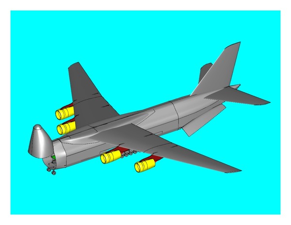 3d antonov an-124 cargo aircraft - AN-124.dwg or .dxf (zip) by RodgerSaintJohn