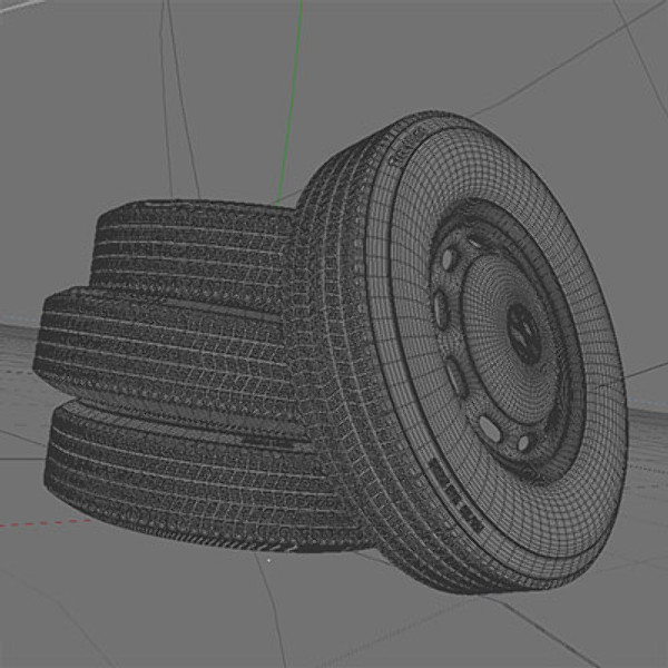 wheel tire beetle 3d model - Volkswagen Beetle Wheel by NesAn Studio