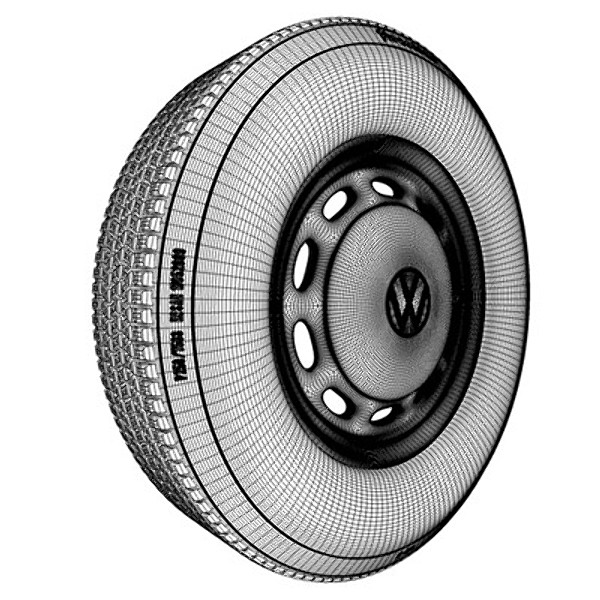 wheel tire beetle 3d model - Volkswagen Beetle Wheel by NesAn Studio