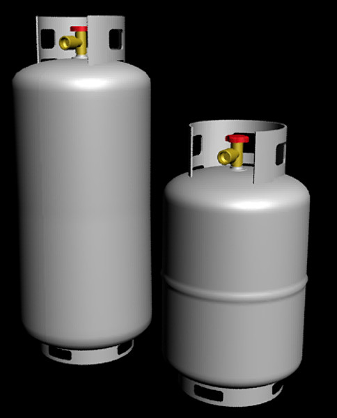 3ds max 2 lpg propane tanks - 2 LPG Propane Tanks by Imagetek3D