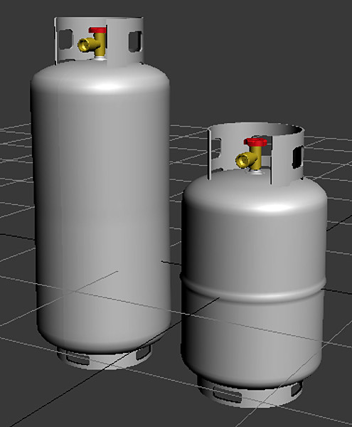 3ds max 2 lpg propane tanks - 2 LPG Propane Tanks by Imagetek3D