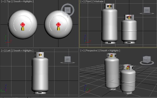 3ds max 2 lpg propane tanks - 2 LPG Propane Tanks by Imagetek3D