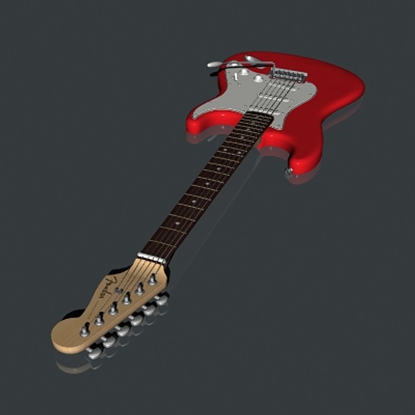 3d fender stratocaster - Fender Stratocaster by mostlysquare