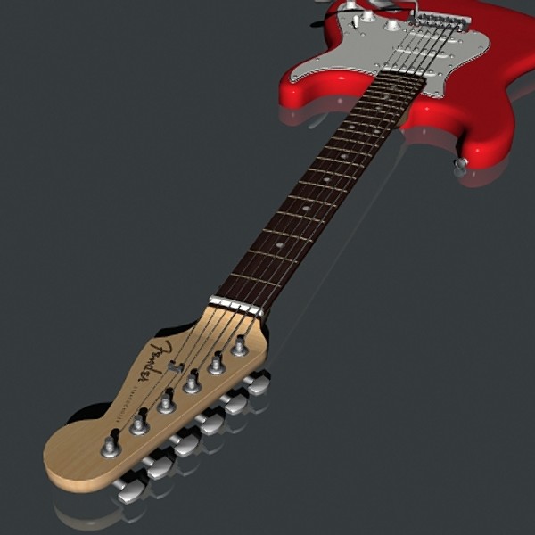 3d fender stratocaster - Fender Stratocaster by mostlysquare
