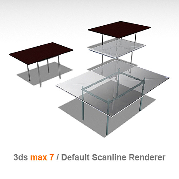 3d le corbusier tables - lc12 by lajhar