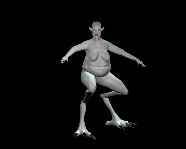 female fell demon 3d model - Fell Demon by Emagyn