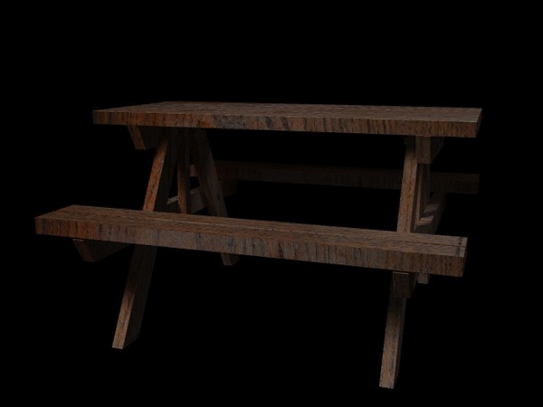 picnic table 3d lwo - Picnic table by Irish Wolf Productions