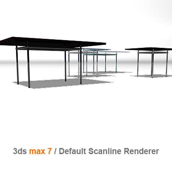 3d le corbusier tables - lc12 by lajhar