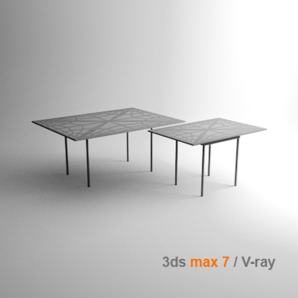 3d le corbusier tables - lc12 by lajhar