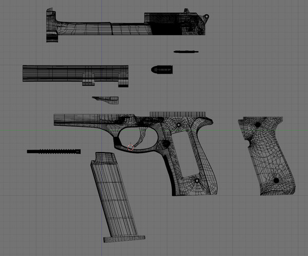 m9 beretta pistol obj free - Berettas by daedra066