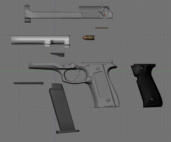 m9 beretta pistol obj free - Berettas by daedra066
