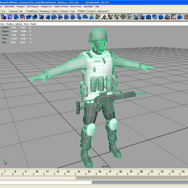 german desert infantry bundeswehr 3ds - Bundeswehr Infantry (Desert)... by ES3DStudios