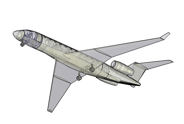 bombardier global 8000 dwg - Bombardier Global 8000 Assembly Model by RodgerSaintJohn