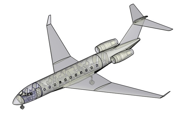 bombardier global 8000 dwg - Bombardier Global 8000 Assembly Model by RodgerSaintJohn